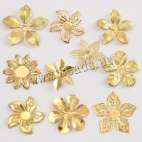 Iron Jewelry Findings Flower gold color plated DIY golden nickel lead & cadmium free Sold By PC