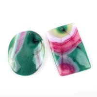 Gemstone Pendants Jewelry Agate fuchsia 30~55mm Sold By Bag