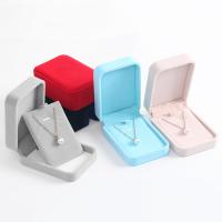 Pluszowe pudełeczko na wisiorek, Aksamitne pudełko, Pudełko, Koreański styl, dostępnych więcej kolorów, 100x70x40mm, sprzedane przez PC