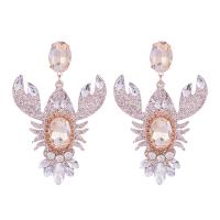 Resin Earring Lobster for woman Champagne 80mm Sold By Pair