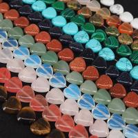 Mišrios Gemstone beads, Natūralus Kvarcas, Širdis, poliruotas, Pasidaryk pats, daugiau spalvų pasirinkimas, 14.50x14mm, 27PC/Strand, Pardavė Strand