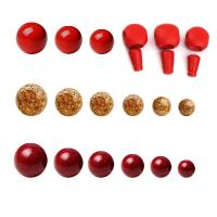 Cinnabar Beads Round & DIY  Sold By PC