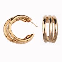 Zinc Alloy Stud Earring plated for woman nickel lead & cadmium free 30mm Sold By Pair