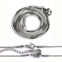 Нержавеющая сталь Змея цепь, нержавеющая сталь, Другое покрытие, DIY & разный размер для выбора, 1.1mmx45mm,1mmx45mm,0.9mmx45mm, 5пряди/сумка, продается сумка