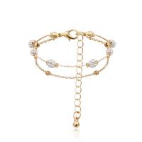 Brass Anklet plated fashion jewelry & for woman gold nickel lead & cadmium free Sold By PC