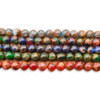 Gemstone smykker perler, Cloisonne Stone, Runde, poleret, du kan DIY & forskellig størrelse for valg, flere farver til valg, Solgt af Strand