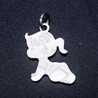 Stainless Steel Pendants Girl plated DIY Sold By PC