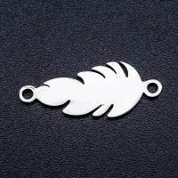 Stainless Steel Connector Feather plated DIY Sold By Bag