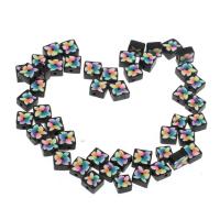Polymer Clay Beads Square multi-colored nickel lead & cadmium free Sold By Bag
