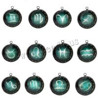 Stainless Steel Constellation Pendant Zodiac symbols jewelry & DIY Sold By Bag