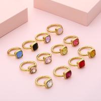Cubic Zirconia Stainless Steel Finger Ring with Cubic Zirconia gold color plated Unisex Sold By PC
