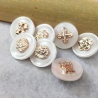 Resin Button pearl nickel lead & cadmium free Sold By Bag