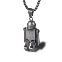 Titanium Steel Necklace Robot plated nickel lead & cadmium free 45*15mm Sold By PC