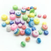Plastic Kralen, plated, mode sieraden & voor vrouw, gemengde kleuren, 8mm, Gat:Ca 1.8-2mm, 450pC's/box, Verkocht door box