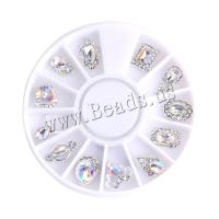 3D Nail Art Decoration Zinc Alloy plated & with cubic zirconia nickel lead & cadmium free Sold By PC