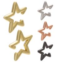 Brass Earring Clip Star plated for woman Sold By Lot