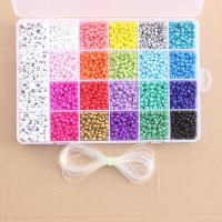 Crianças DIY Cadeia Beads setembro, vidrilho, Mais cores pare escolha, 19.2*13*2.2cm, vendido por box