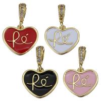 Brass Heart Pendants plated fashion jewelry & DIY nickel lead & cadmium free Sold By Lot