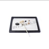 Płyta pilśniowa o średniej gęstości Ornament piaskownicy Zen, pół ręcznie, do domu i biura, czarny, 215x17x10mm, sprzedane przez PC