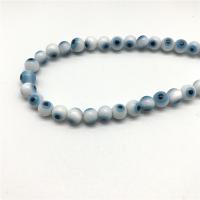 Glass Evil Eye Beads, Round, handmade & DIY, more colors for choice, 4-6MM, Sold By Strand