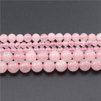 Natürliche Rosenquarz Perlen, rund, poliert, DIY & verschiedene Größen vorhanden, Rosa, Länge ca. 15.4 ZollInch, 2SträngeStrang/Tasche, verkauft von Tasche