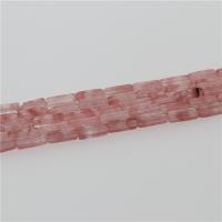 Cherry Quartz Beads Rectangle polished DIY pink Length Approx 15.4 Inch Approx Sold By Bag