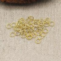 Brass Open Jump Ring Round plated DIY  0.5*5mm Sold By Bag