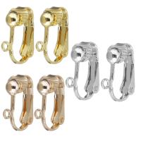 Brass Clip On Earring Finding plated fashion jewelry & for woman nickel lead & cadmium free Sold By Lot