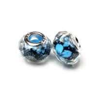 résine Perles européennes de grand trou, avec plastique & émail, Placage, plus de couleurs à choisir, 14,5mm, Vendu par PC