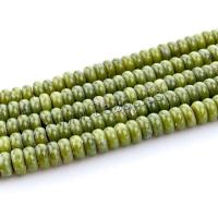 Gemstone Jewelry Beads Natural Stone Abacus polished portable & Mini & DIY green Sold By PC