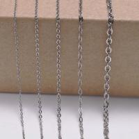 Stainless Steel Oval Chain DIY original color Sold By Bag