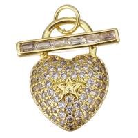 Cubic Zirconia Micro Pave Brass Pendant plated fashion jewelry & DIY & with cubic zirconia nickel lead & cadmium free Approx 3.5mm Sold By Lot