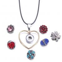 Zinc Alloy Snap Button Necklace plated fashion jewelry & Unisex nickel lead & cadmium free Sold By PC