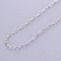 Brass Soldered Chain Heart plated DIY & hollow Sold By Lot