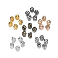 Hollow Brass Beads Round plated DIY 4-20mm Sold By Bag