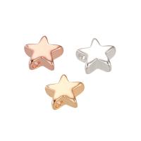 Brass Jewelry Pendants Star plated DIY 8mm Approx 2mm Sold By Lot