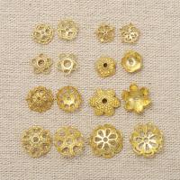 Brass Bead Cap, Flower, plated, high quality plated & handmade & DIY, more colors for choice, 50PCs/Bag, Sold By Bag