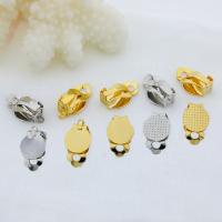 Brass Clip On Earring Finding Frog plated DIY 13.5*9 15.5*10 22*15mm Sold By Bag
