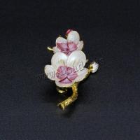 Cloisonne Pendants Zinc Alloy Flower DIY & enamel nickel lead & cadmium free Sold By Bag