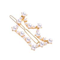 Hair Clip Zinc Alloy with Plastic Pearl plated fashion jewelry & for woman nickel lead & cadmium free Sold By PC