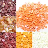 Glass Seed Beads Tila Pärlor, Square, fler färger för val, 5*5*1.9mm, 200PC/Bag, Säljs av Bag