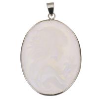 Brass Jewelry Pendants with Shell plated fashion jewelry & DIY nickel lead & cadmium free Approx Sold By Lot