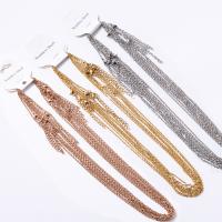 Stainless Steel Necklace Chain plated fashion jewelry & for woman 500mm Sold By Bag