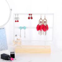 Fashion Jewelry Display, Iron, with Pine, durable, white and black, 230*220*70mm, Sold By PC