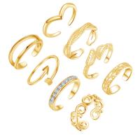 Brass Toe Ring plated 8 pieces & open & for woman nickel lead & cadmium free 14mm Sold By Set