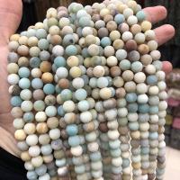 Amazonit Perlen, rund, poliert, DIY & satiniert, verkauft von Strang