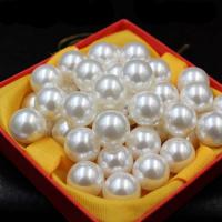 Shell Halvt hul perle, med Shell Pearl, Runde, forgyldt, du kan DIY & flere størrelser for valg, flere farver til valg, 2-18m, 100pc'er/Bag, Solgt af Bag