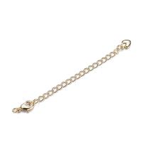 Brass Extender Chain gold color plated DIY nickel lead & cadmium free 70mm Sold By Bag