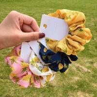 Hair Scrunchies Cloth Donut printing & for woman 80mm Sold By PC