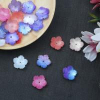 Hair Accessories DIY Findings Acetate Plum Blossom plated & imitation shell 19mm  Sold By Lot
